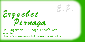 erzsebet pirnaga business card